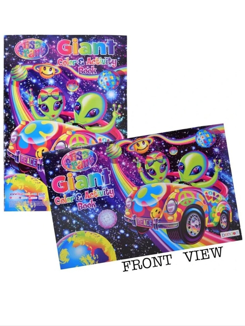 🌈✨️NEW LISA FRANK Out-of-This-World GIANT Color & Activity Book 11" x 16" 👽🪐